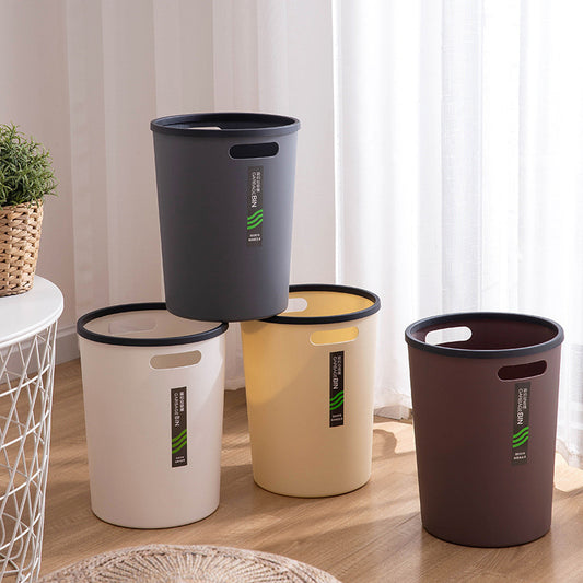 Simple Glossy Color Trash Can Kitchen Large Capacity