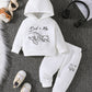 Baby Boy Solid Color Hoodie Trousers Suit