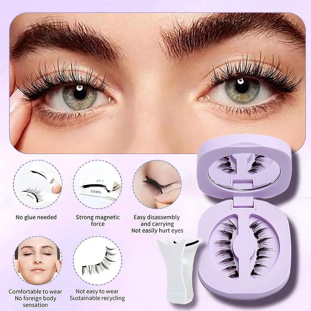 Magnetic Suction False Eyelashes Integrated Soap Holder Glue-free False Eyelashes Thick
