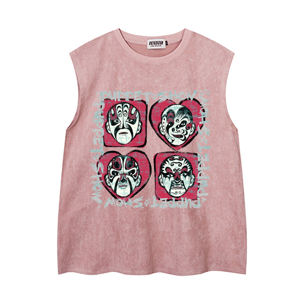 Face Changing Mask Casual Vest Men