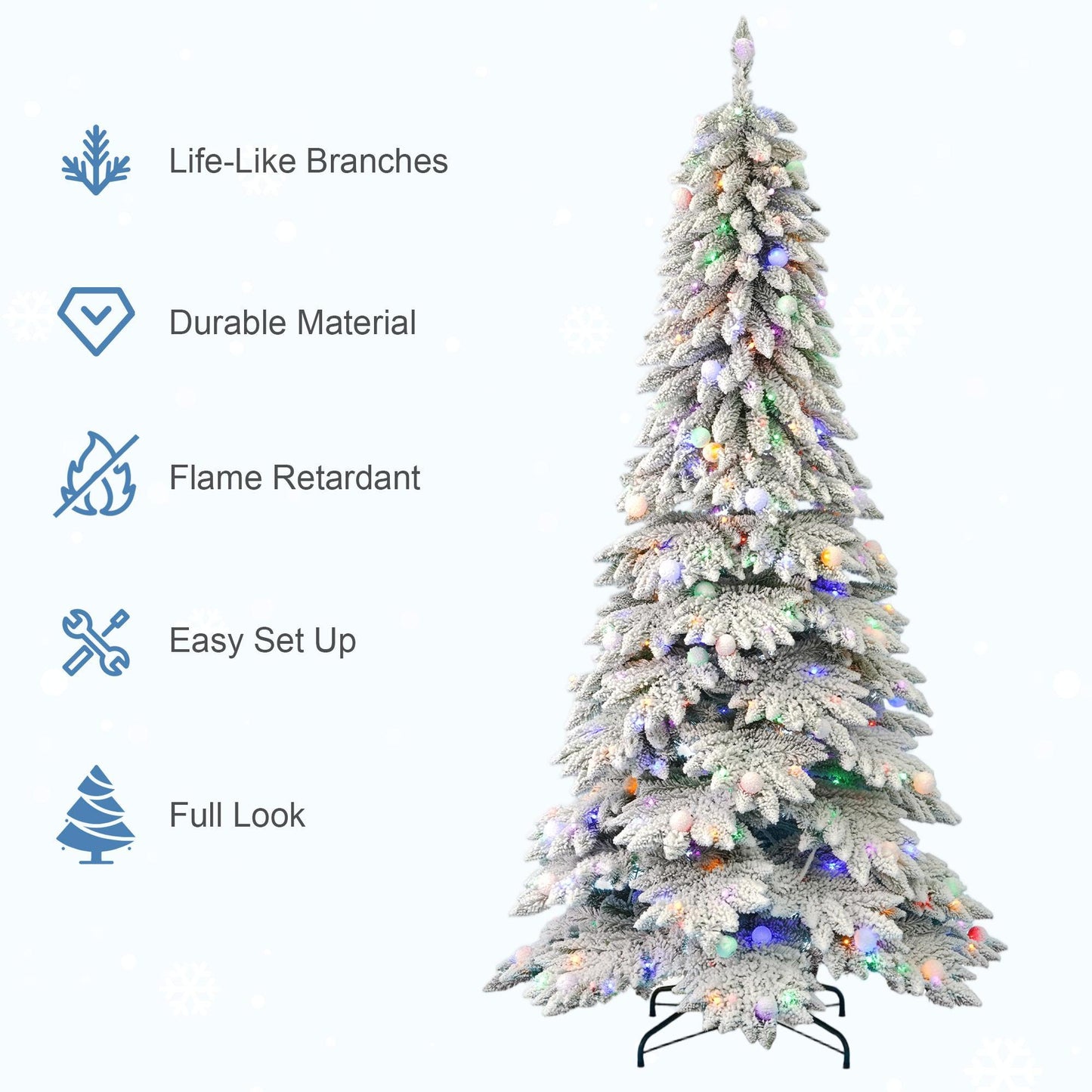 Illuminated Christmas Tree For Home Living Room Festive Decoration