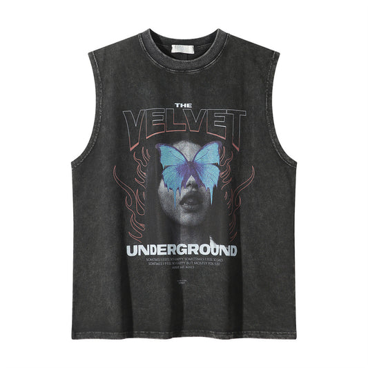 Printed Bottoming Vest For Men