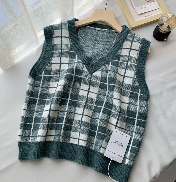 Women's vest sleeveless waistcoat knitted waistcoat