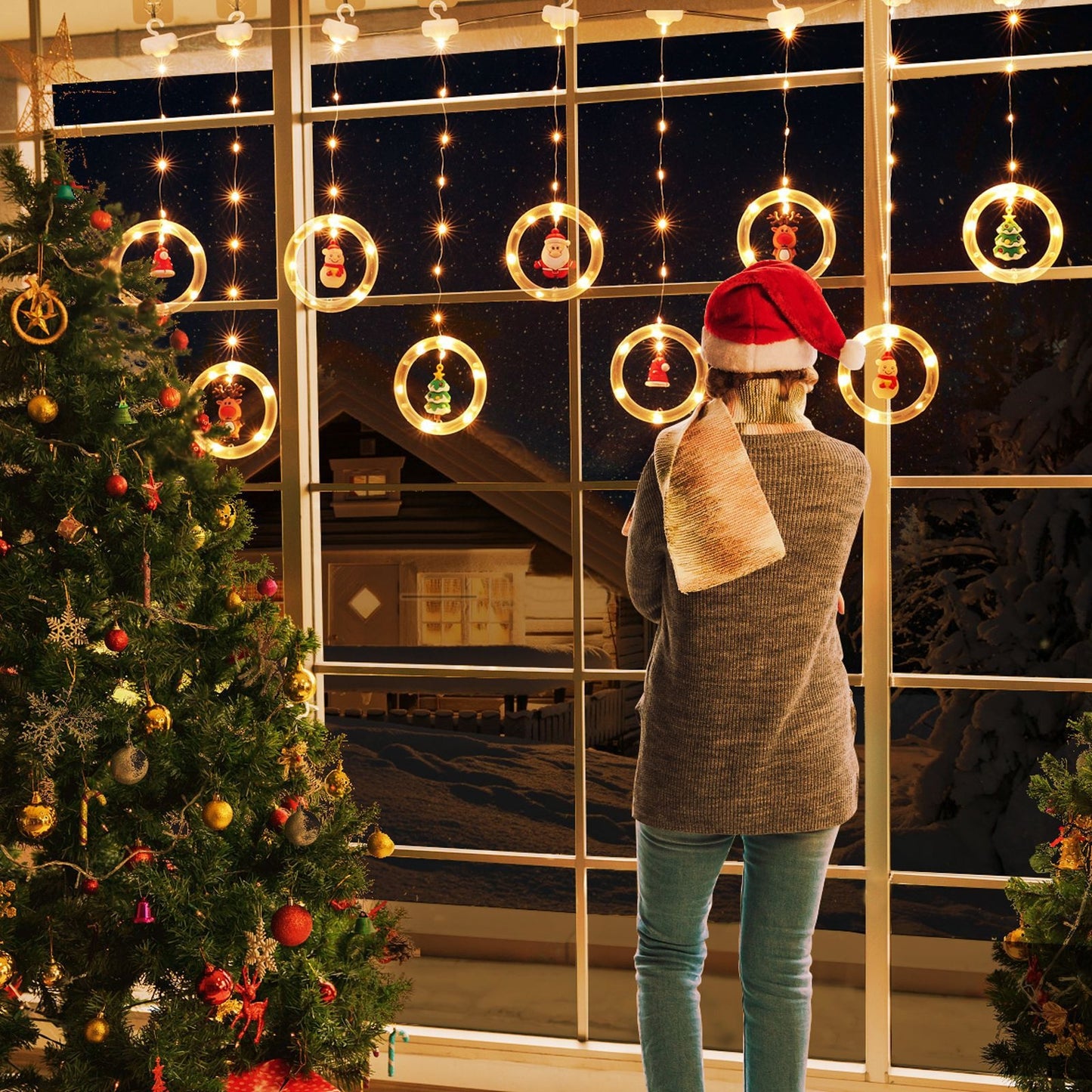 LED Christmas Curtain Lights, Indoor Scene Decoration