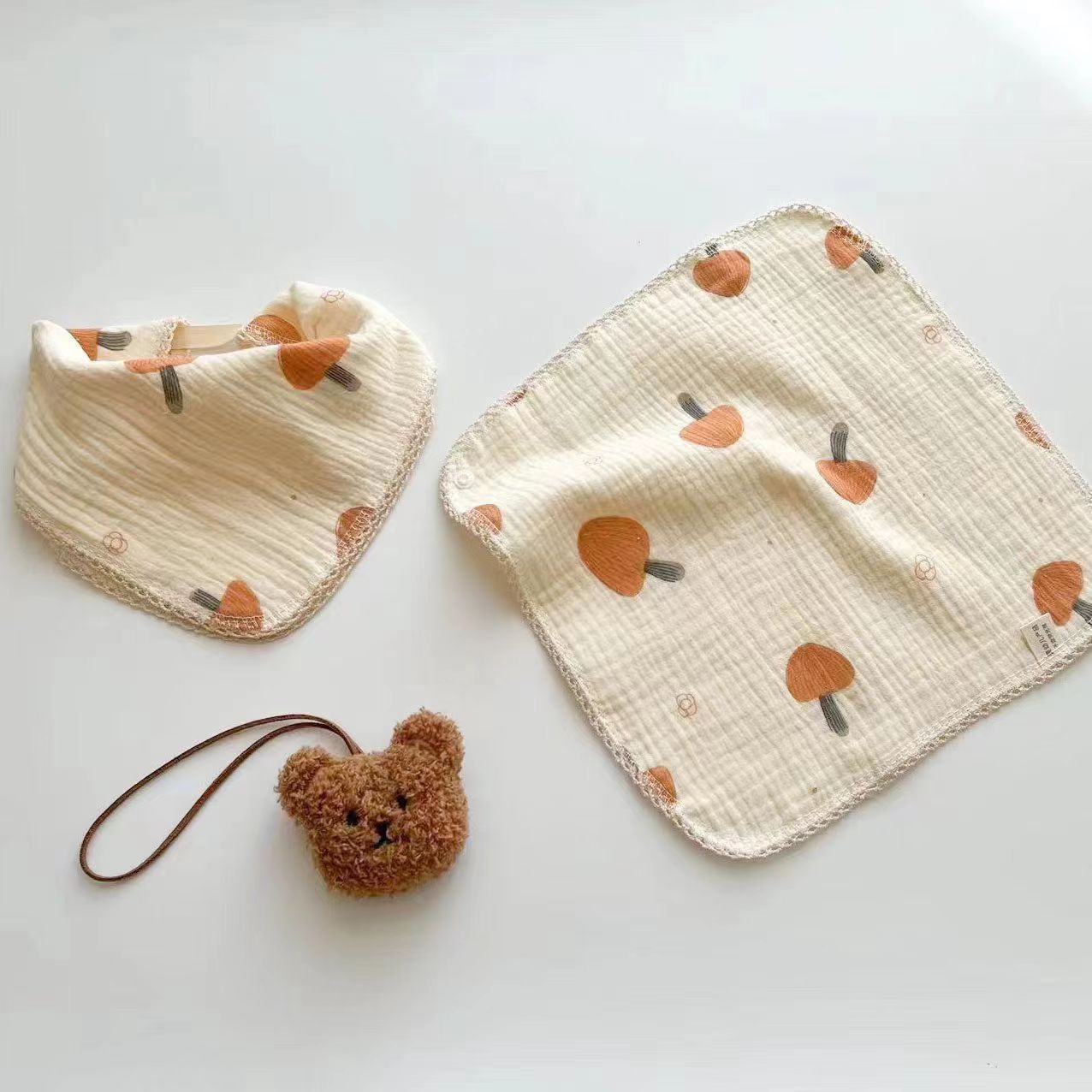 Cotton Yarn Baby Face Towel Milk Towel Baby Feeding Saliva Towel Handkerchief