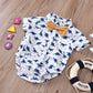 Baby Boy Summer New Short Sleeved Kazakhstan Shorts Suit Boy