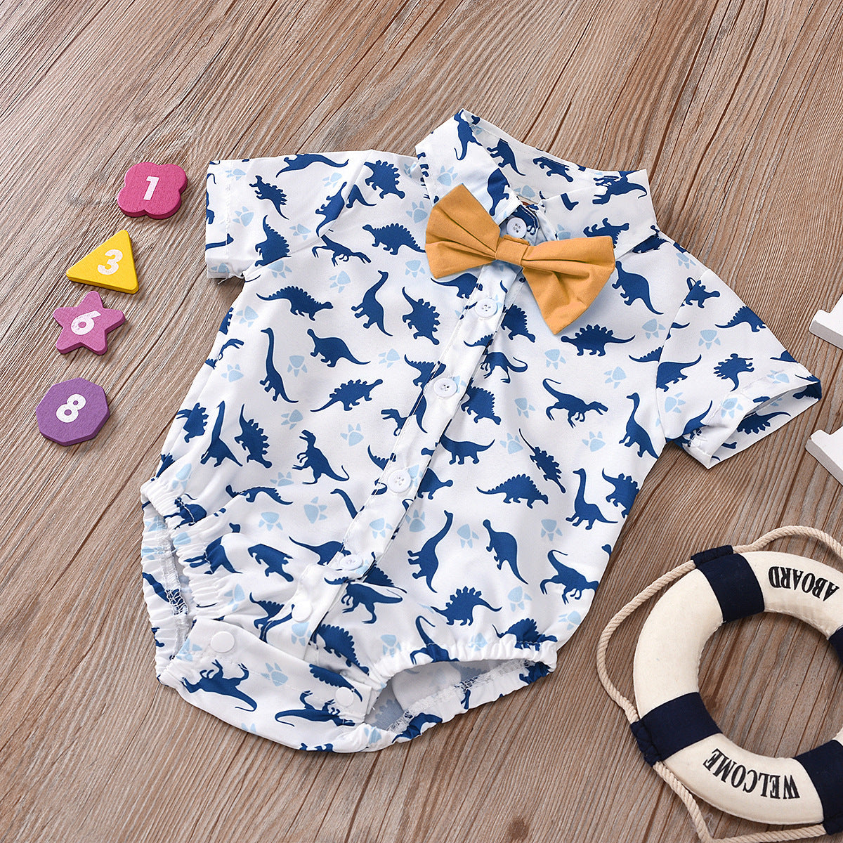 Baby Boy Summer New Short Sleeved Kazakhstan Shorts Suit Boy