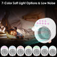 4 In 1 Portable Mini Desktop Air Conditioner Fan Water Mist Cooling Fan USB Rechargeable Humidifier Fan Evaporative Air Cooler 3 Wind Modes Colorful Lights