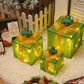 Remote Control Christmas Gift Box Lights Christmas Three-piece Decoration