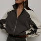 Drawstring Sports Jacket Trousers Suit Women