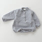 Long Sleeve Plaid Jumpsuit Baby Boy And Baby Girl