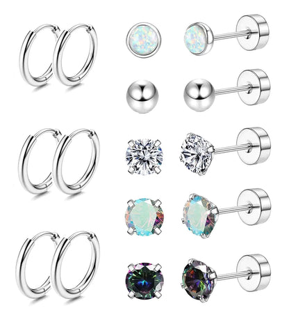 Jstyle Surgical Steel Earrings for Sensitive Ears