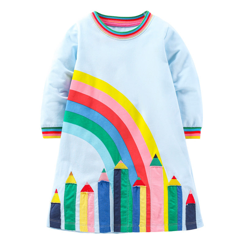 Girls' Knitted Princess Dress Girls' Dress