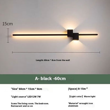 Line Wall Living Room Background Wall Bedroom Bedside Lamp