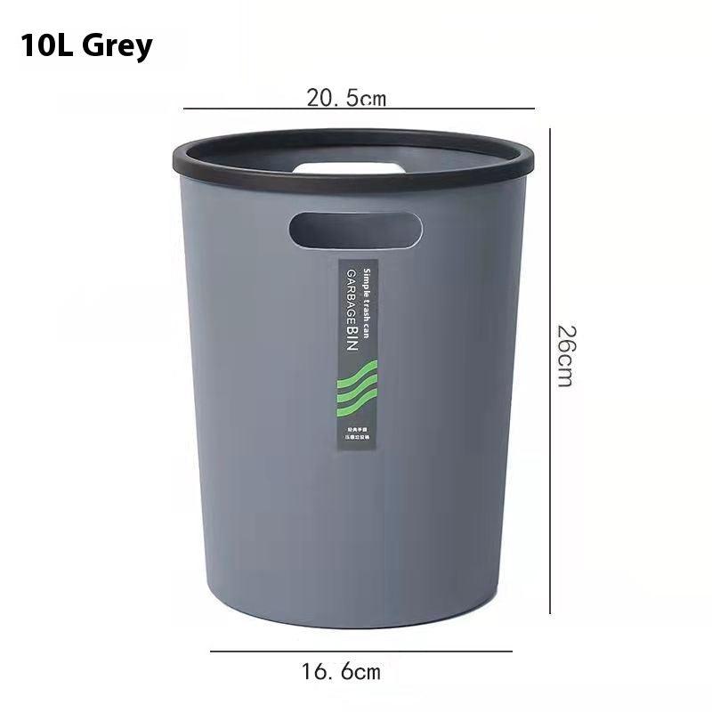 Simple Glossy Color Trash Can Kitchen Large Capacity