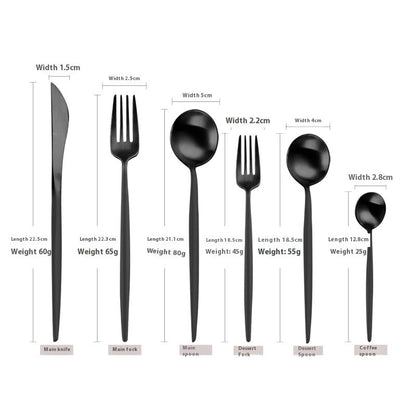 Stainless Steel Knife And Forks Spoon Coffee Spoon Chopsticks Sets