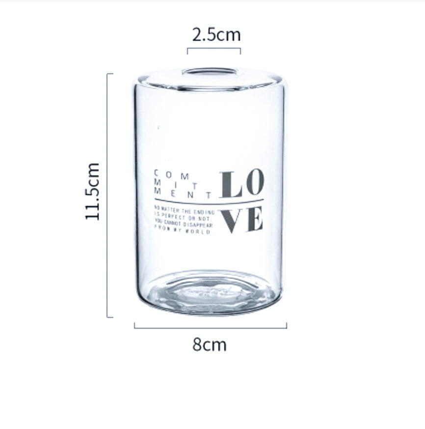 Glass Handle Vase Flower Arrangement Dried Vase