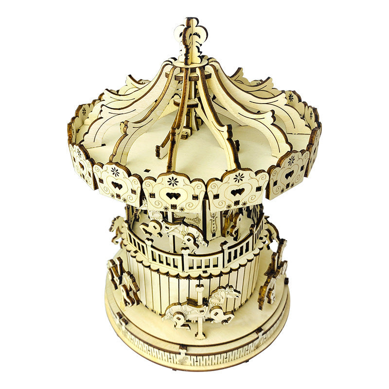 Handmade Carousel Music Box Puzzle Toys