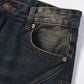 Inkjet Denim Straight-leg Trousers Men