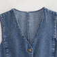Fashion Denim Waistcoat Vest Women
