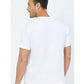 Neat White Basic Crewneck Short Sleeve Cotton Polyester Water Repellent Tops T Shirts Tee For Men
