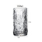Bark Embossed Glass Water Cup