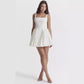 Square Neck Sleeveless Dress With Backless