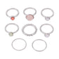 Colorful Stone Metalic Finger Rings Joint Combination Rings For Women Girl Rings