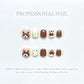 Wear Nail Tip Girls Fake Nails Nail Stickers Little Brown Bear Girls Nails