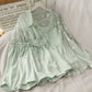 Summer Women Three Piece Sets Casual Linen Tops Shorts Ela