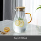 Striped Water Droplets Borosilicate Glass Teapot