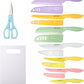 Color-coded Stainless Steel 30-piece Knife Set With Kitchen Cutting Board And Scissors, Rust-resistant And Dishwasher-safe