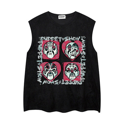 Face Changing Mask Casual Vest Men