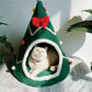 Christmas Tree Dog House Cozy Pet Cave Dog Sleeping Bed Pet Dog Tent With Removable Cushion Dog Bed For Dogs Cats