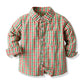 Christmas Costume Children's Suit Baby Boy Long-sleeved Plaid Shirt