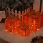 Remote Control Christmas Gift Box Lights Christmas Three-piece Decoration