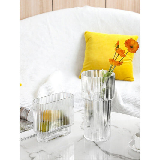 Creative Simple Transparent Glass Vase Water - Raising