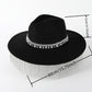 Pendant Wide Brim Top Hat Casual Fedora Hat Women Fur Felt Hat
