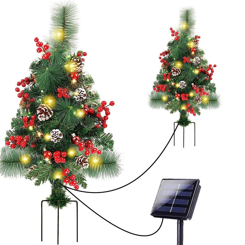 Christmas Solar Christmas Tree Floor Outlet Lawn Lamp
