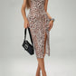 Summer Printed Suspender Split Dress