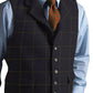 men suits plaid tweed gilet