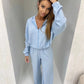 Elastic Trousers Two-piece Set Women