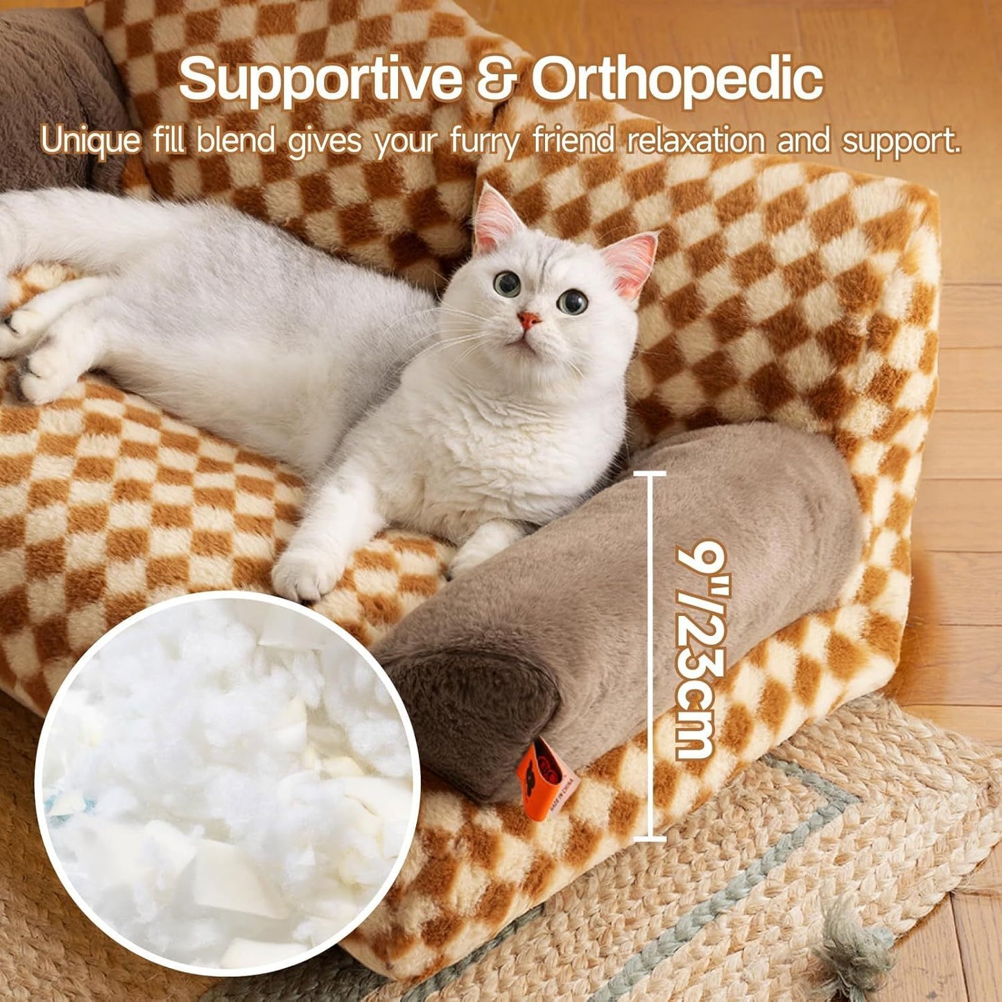 MEWOOFUN Cat Bed For Indoor Cats
