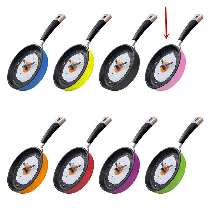 Fried Egg Pan Clock Mute Clock Simple Clock Wall Clock Wall Watch