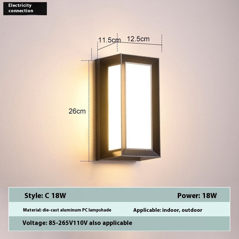 Simple Outdoor Waterproof Led Wall Lamp Induction Wall Lamp