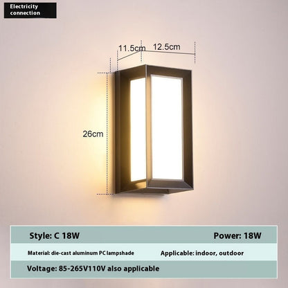 Simple Outdoor Waterproof Led Wall Lamp Induction Wall Lamp