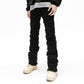 Shredded Hem Jeans Straight Slimming Boot Shorts Men