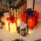 Remote Control Christmas Gift Box Lights Christmas Three-piece Decoration