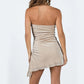 Ins Tube Top Dress With Drawstring Design Summer Backless Dresses
