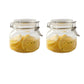 Round Glass Tea Jar Food Storage Box Preservation Container